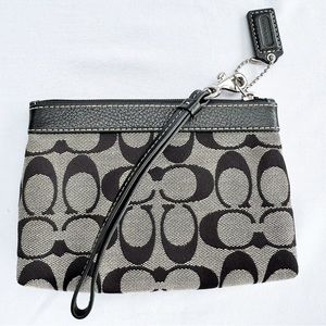 Coach Black and Gray Wristlet